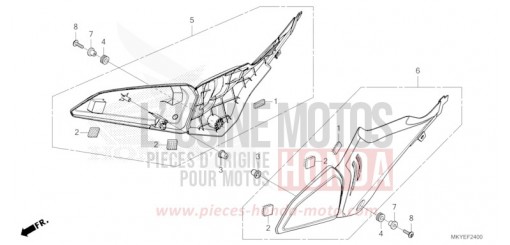SIDE COVER CB650RACR de 2024